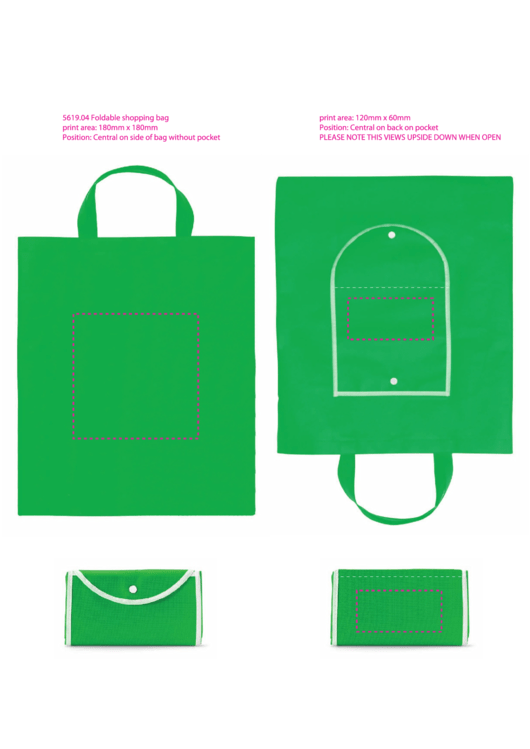 Foldable Shopping Bag Template Printable pdf