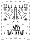 Happy Hanukkah Coloring Sheet