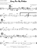 Lead Sheet - Song For My Father (horace Silver)