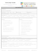Del 5-018 Training Design Template - Department Of Early Learning