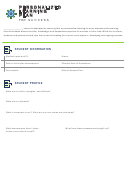 Fillable Personalized Learning Plan Printable pdf