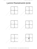 Lattice Multiplication Grids Template