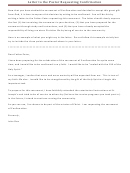 Letter To The Pastor Requesting Confirmation