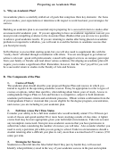 Preparing An Academic Plan Printable pdf