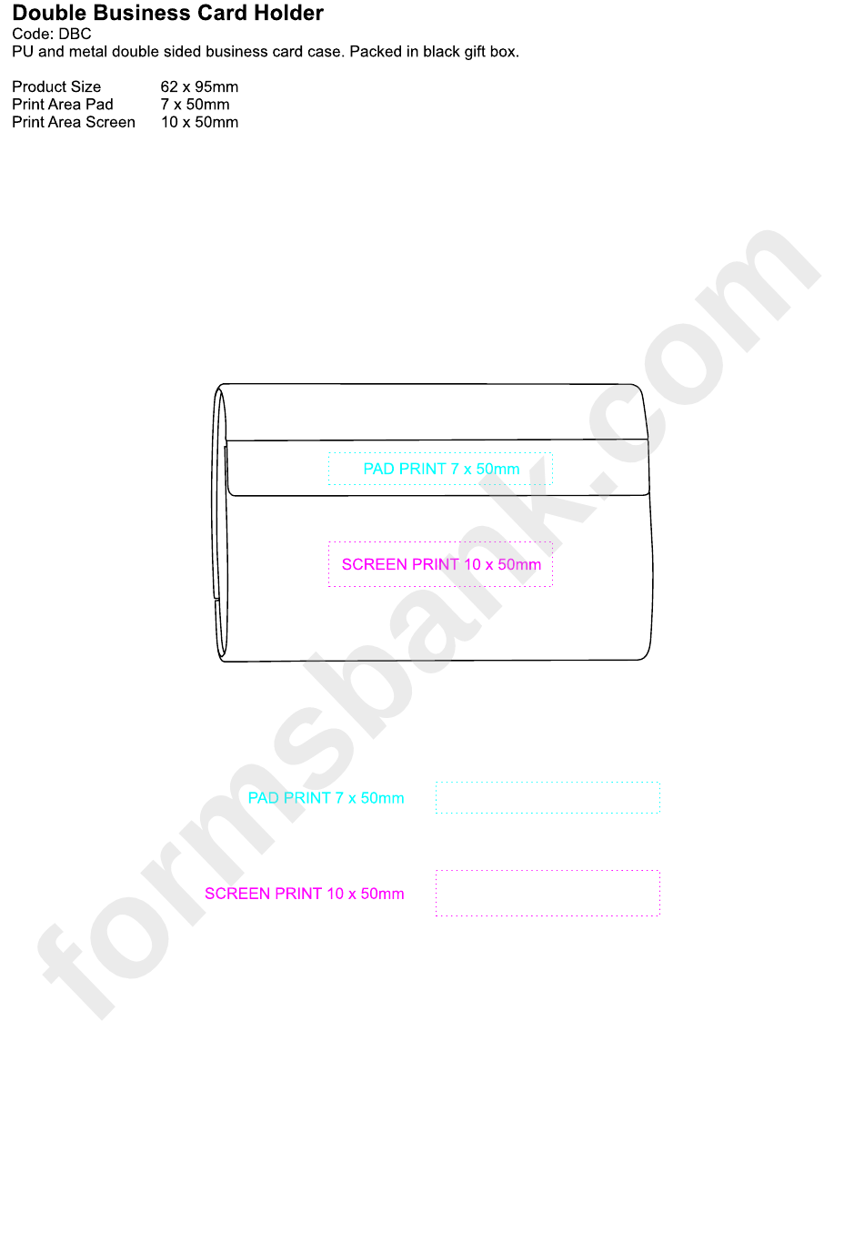 Download Printable Business Card Holder Template