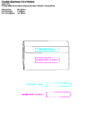 Double Business Card Holder Template
