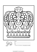 Crown Coloring Sheet