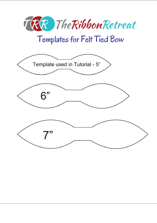 Templates For Felt Tied Bow