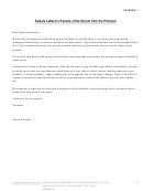 Sample Letters To Parents Of The School From The Principal