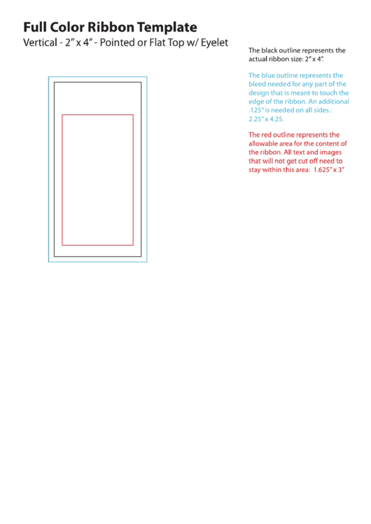Full Color Ribbon Template Printable pdf