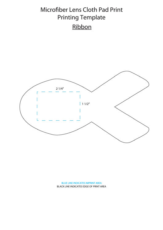 Microfiber Lens Cloth Pad Print Printing Template - Ribbon Printable pdf