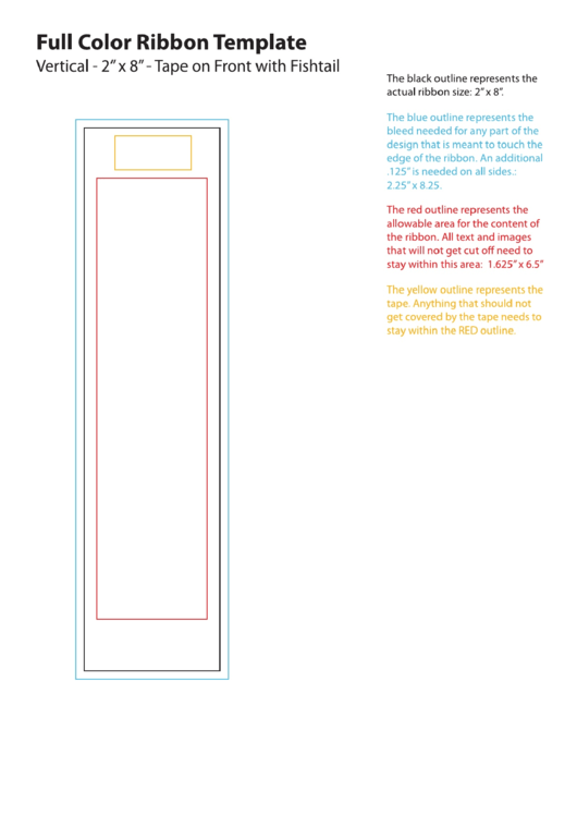 Full Color Ribbon Template Printable pdf