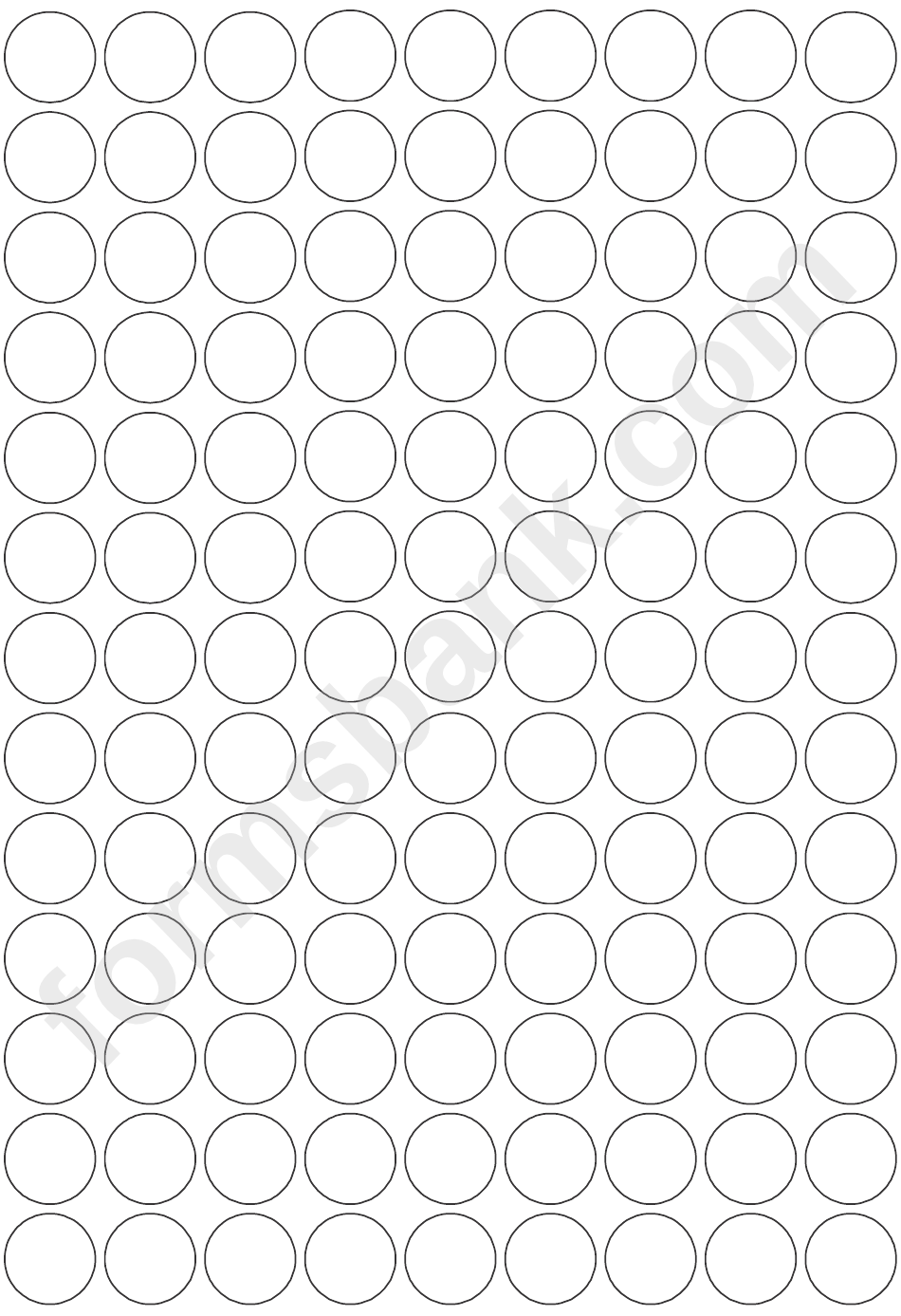 A4 Sheet Labels Template 117 X 19mm Round Labels