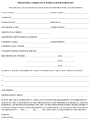 Preschool Emergency Form And Information