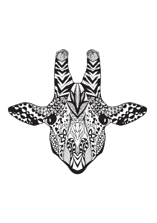 Giraffe-Coloring-In Printable pdf