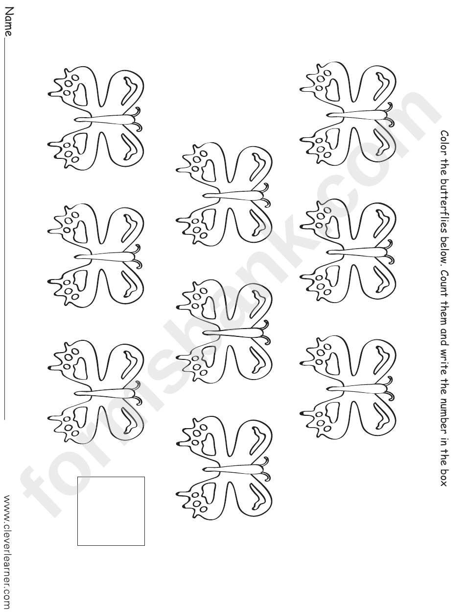 Butterfly Coloring Sheet