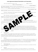Sample Loan Agreement From Stockholder And Corporation