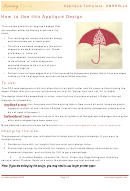 Umbrella Applique Template Printable pdf