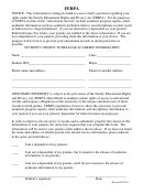 Ferpa Form - Student Consent To Release Academic Information