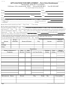 Application For Employment Part Time Bookkeeper