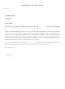 Interview Thank You Letter Template For A Teacher