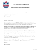 Sample Of Principal Letter Of Recommendation