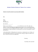 Model Patient Referral Thank-you Letter Template