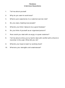 Hostess Interview Questions Template