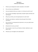 Mechanic Interview Questions