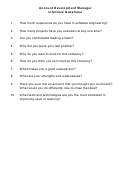 Account Development Manager Interview Questions Template