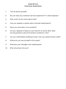 Valet Driver Interview Questions