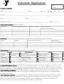 Fillable Ymca Of Ithaca & Tompkins County Volunteer Application Form Printable pdf