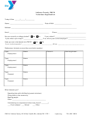 Indiana County Ymca Volunteer Application Printable pdf