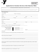 Application For Volunteer Service At The Palestine Ymca Form Printable pdf