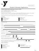 Treasure Valley Family Ymca Student Volunteer Application Printable pdf