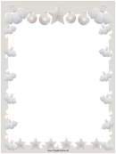 Elegant Angels And Ornaments Christmas Page Border Template