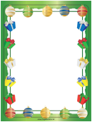 Gifts And Ornaments Christmas Page Border Template
