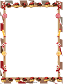 Pastries And Candy Christmas Page Border Template