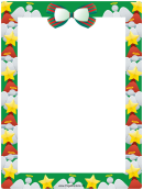 Angels And Trees Christmas Page Border Template