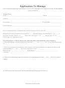 Application Form To Manage