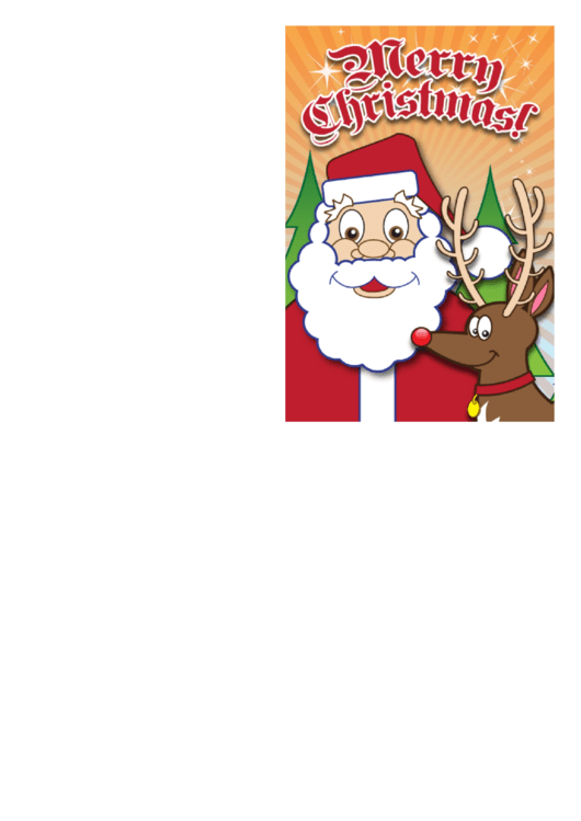 Santa Christmas Card Template Printable pdf