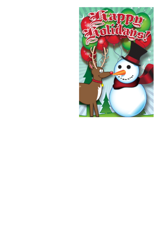 Snowman Christmas Card Template