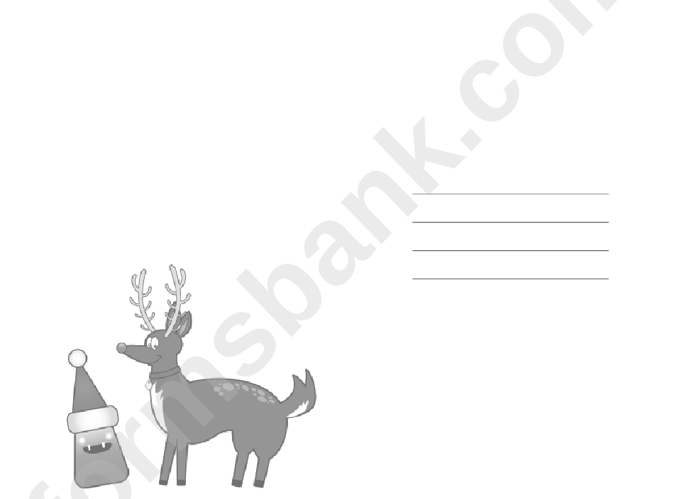 Reindeer Balloons Christmas Card Template