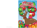 Reindeer Christmas Card Template