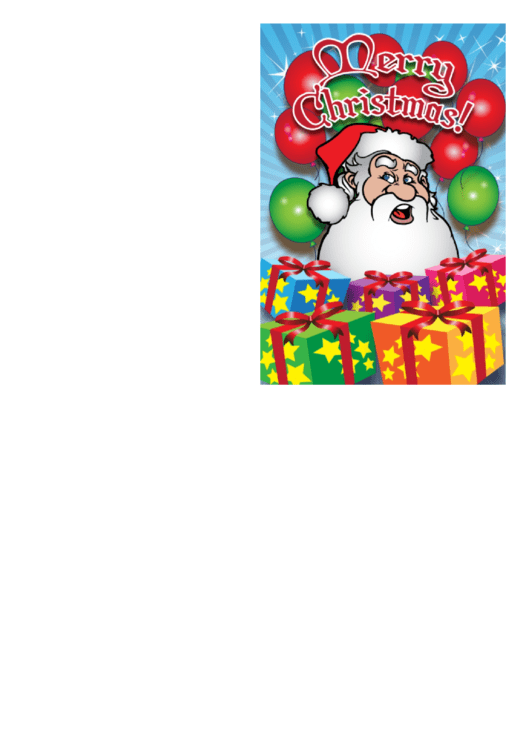 Santa Packages Christmas Card Template Printable pdf