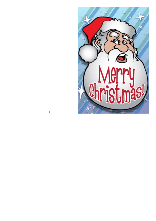 Fillable Big Santa Christmas Card Template Printable pdf