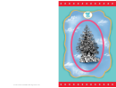 Silver Tree Christmas Card Template