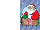 Happy Santa Christmas Card Template