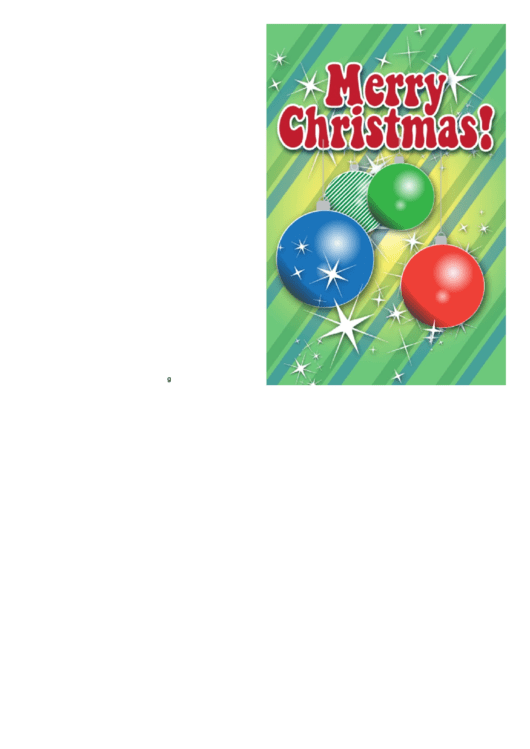 Colorful Ornaments Christmas Card Template Printable pdf