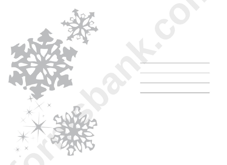 Snowflakes Christmas Card Template